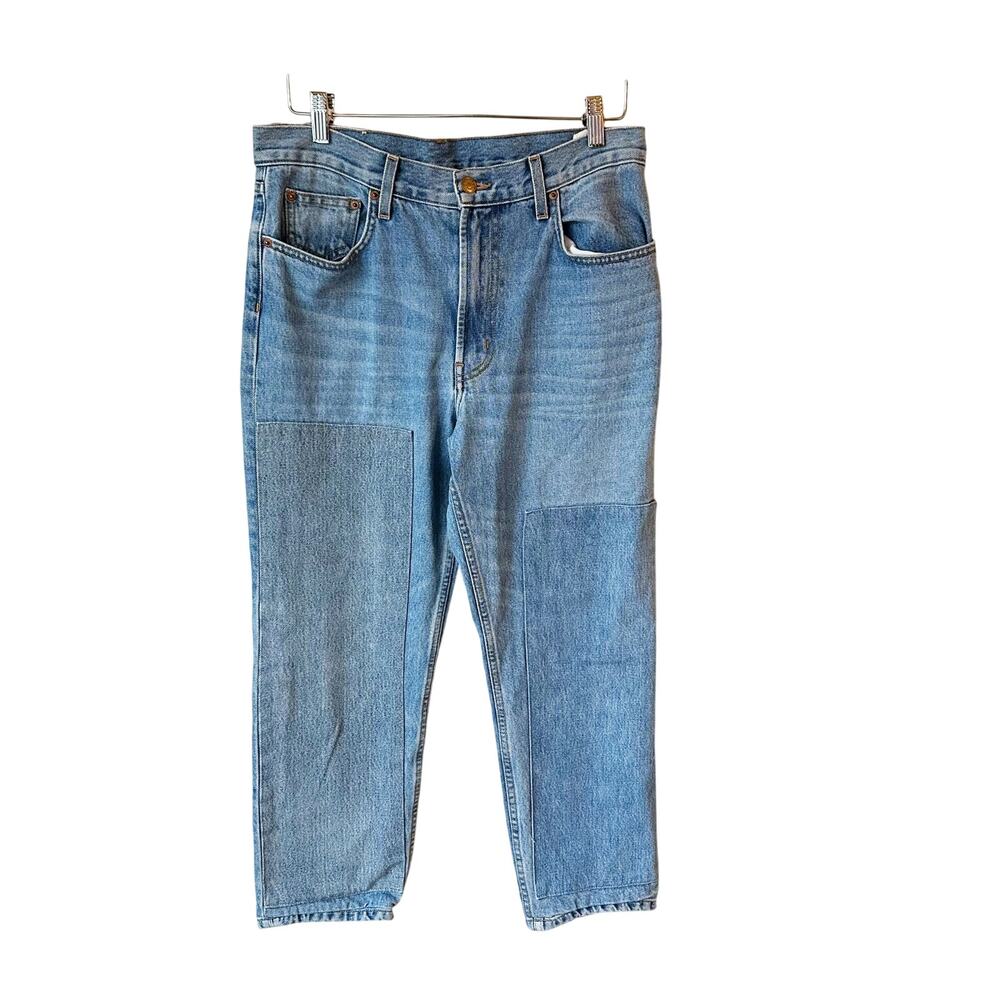 B Sides Patchwork Straight Leg Talon Zipper Jeans Women's 28